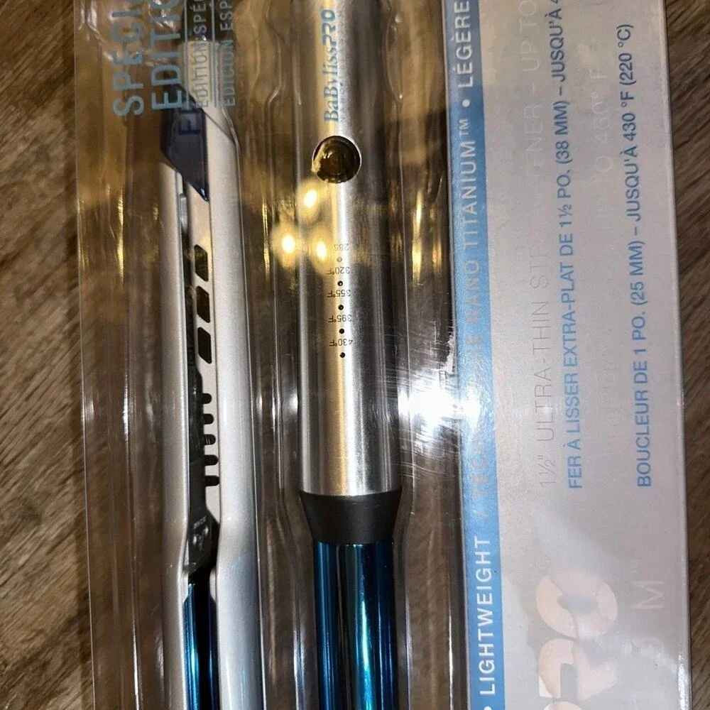 Babyliss PRO Nano‎ Titanium Ultra Thin Flat Iron & Curling Wand Limited